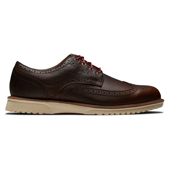 Footjoy Club Casuals Wing Tip Stollen Golfschuhe Herren Braun | MSRNCAX-93