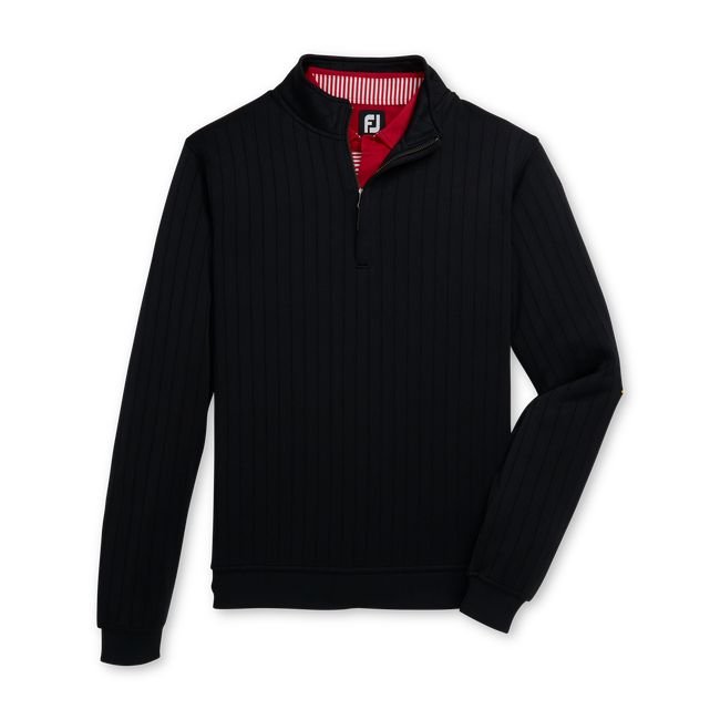 Footjoy Drop Needle Halfzip Gathered Taille Sweatshirt Herren Schwarz | BREZOGV-76