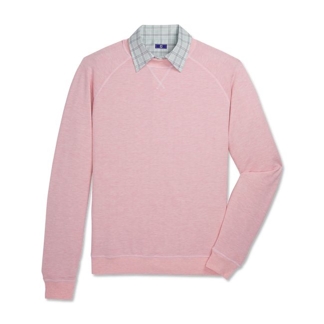 Footjoy French Terry Crewneck Sweatshirt Herren Rosa | ECXPRQK-54