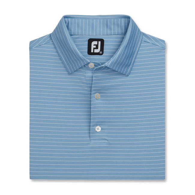 Footjoy Lisle Klassische Pencil Stripe Hemd Herren Blau | XCMLZBY-03