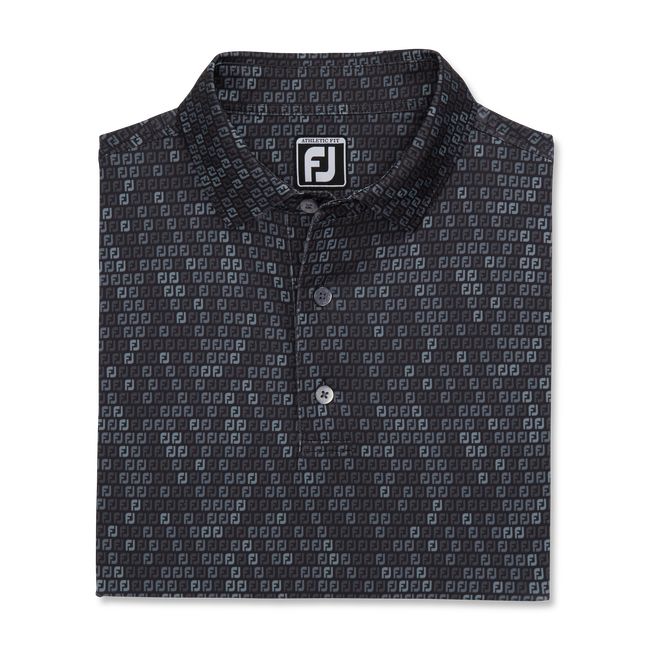 Footjoy Turn Fit Lisle Digital Camo Fj Print Hemd Herren Schwarz | WRPBKXE-84