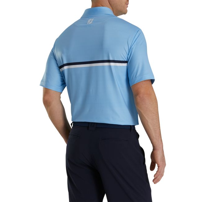 Footjoy 1927 Trophy Double Chest Stripe Self Collar Hemd Herren Blau | QJNUCVR-60