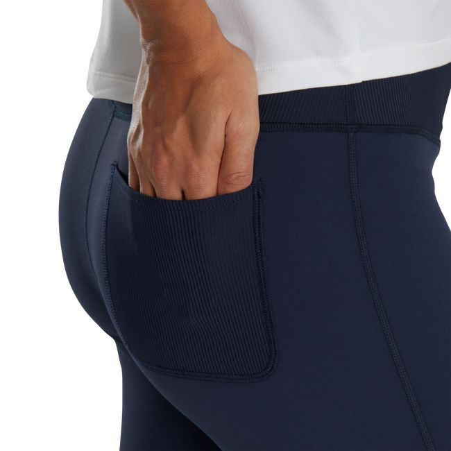 Footjoy Ankle Length Rib Block Leggings Damen Navy | EMZRCWV-82