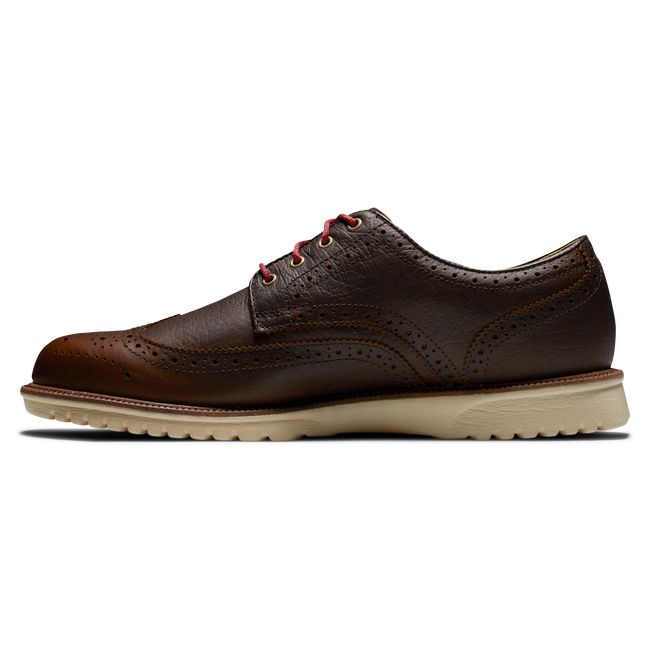 Footjoy Club Casuals Wing Tip Stollen Golfschuhe Herren Braun | MSRNCAX-93