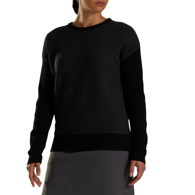 Footjoy Crewneck Pullover Damen Schwarz | OZXVICM-47