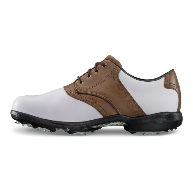 Footjoy Dryjoys Golfschuhe Damen Weiß Braun | RWMGZUJ-30