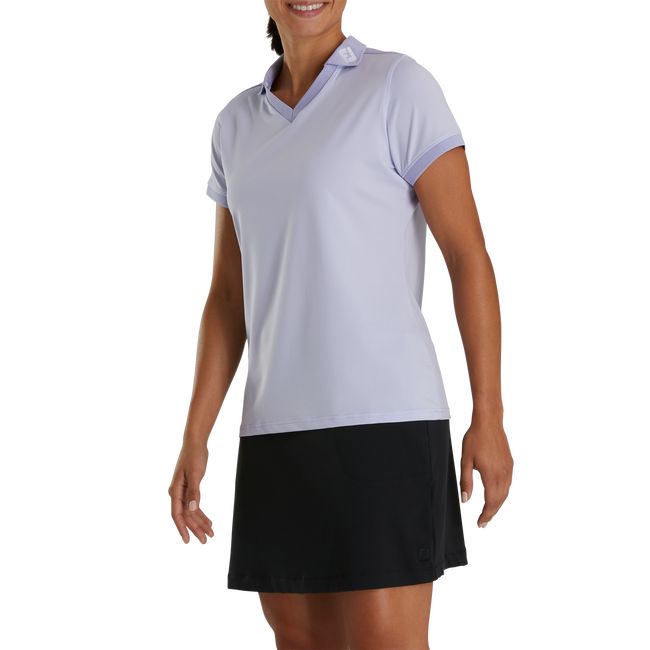 Footjoy End On End Open Collar Hemd Damen Lila | AMQGYWX-18