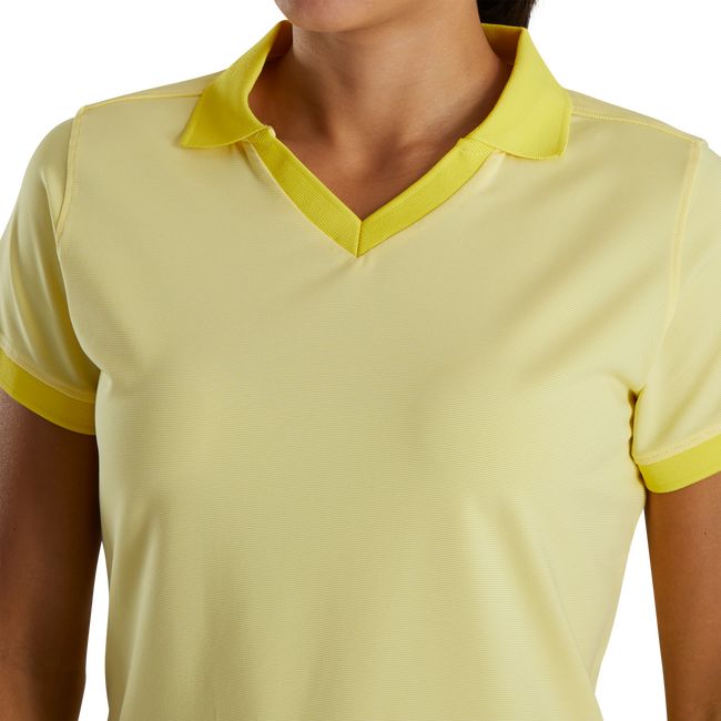 Footjoy End On End Open Collar Hemd Damen Gelb | NOJBGZU-82