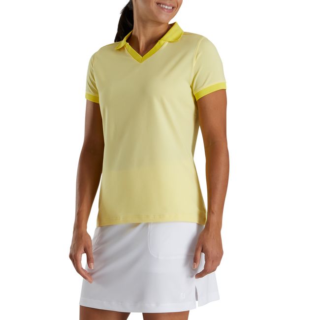 Footjoy End On End Open Collar Hemd Damen Gelb | NOJBGZU-82