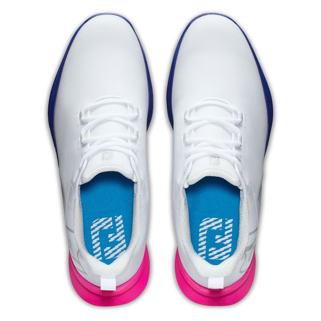 Footjoy Fj Fuel Sport Stollenlose Golfschuhe Herren Weiß Rosa | JKBIQHV-21