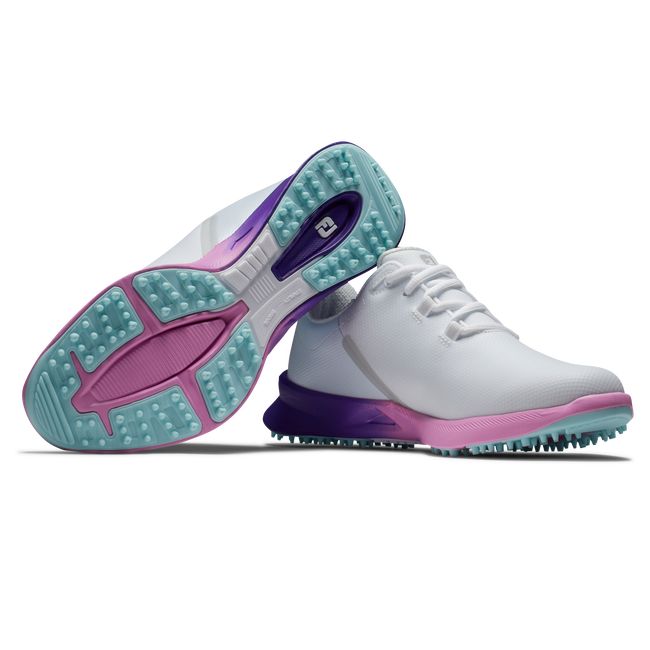 Footjoy Fj Fuel Sport Stollenlose Golfschuhe Damen Weiß Lila | QRSBXAV-95