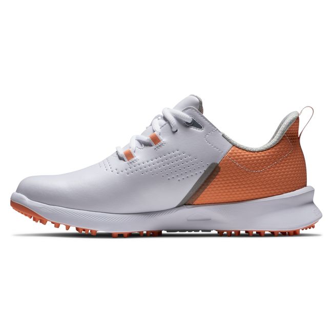 Footjoy Fj Fuel Stollenlose Golfschuhe Damen Weiß Orange | ZKNPHBY-45