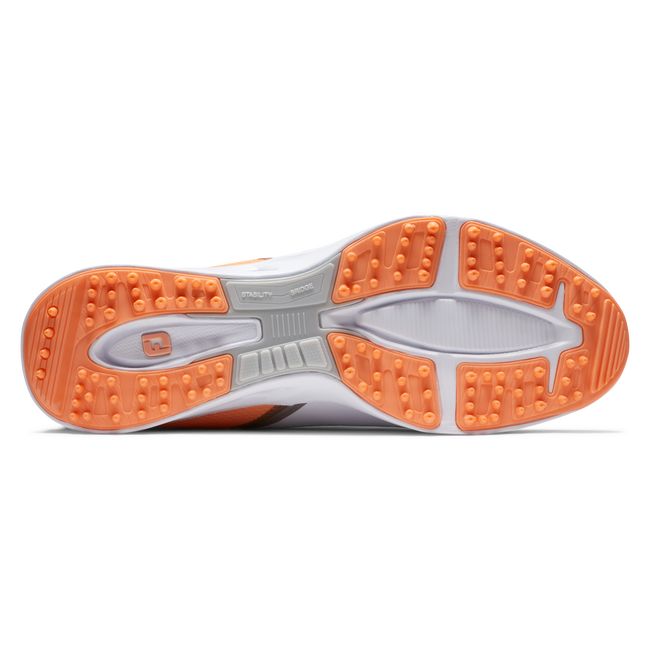 Footjoy Fj Fuel Stollenlose Golfschuhe Damen Weiß Orange | ZKNPHBY-45