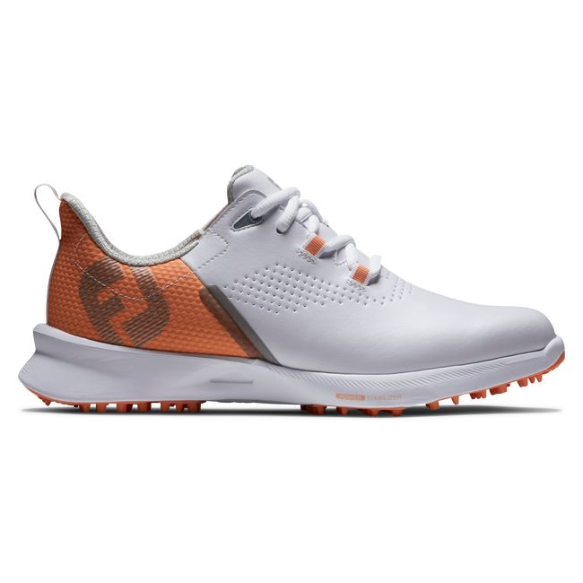 Footjoy Fj Fuel Stollenlose Golfschuhe Damen Weiß Orange | ZKNPHBY-45