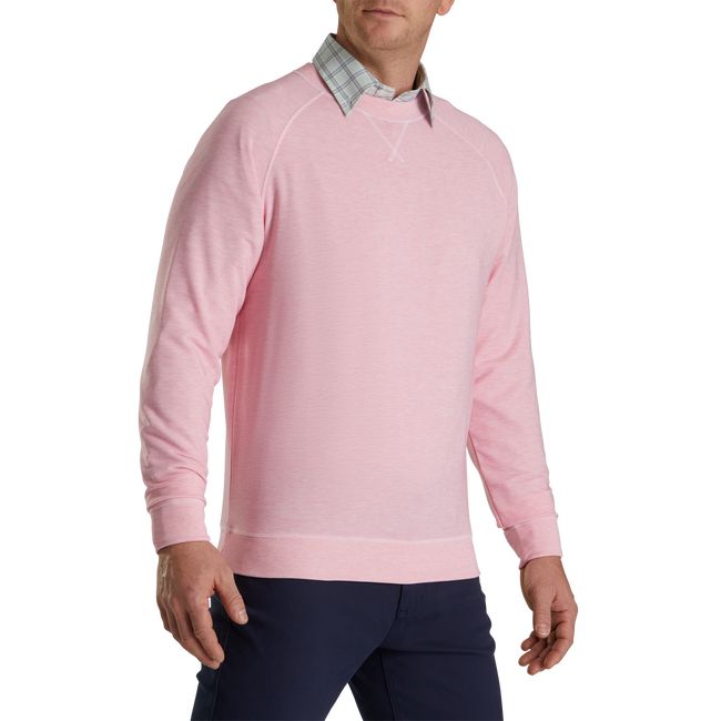 Footjoy French Terry Crewneck Sweatshirt Herren Rosa | ECXPRQK-54