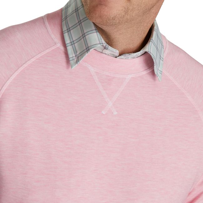 Footjoy French Terry Crewneck Sweatshirt Herren Rosa | ECXPRQK-54