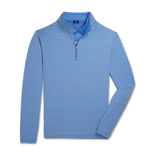 Footjoy French Terry Quarter-Zip Sweatshirt Herren Blau | TVZBMUI-23