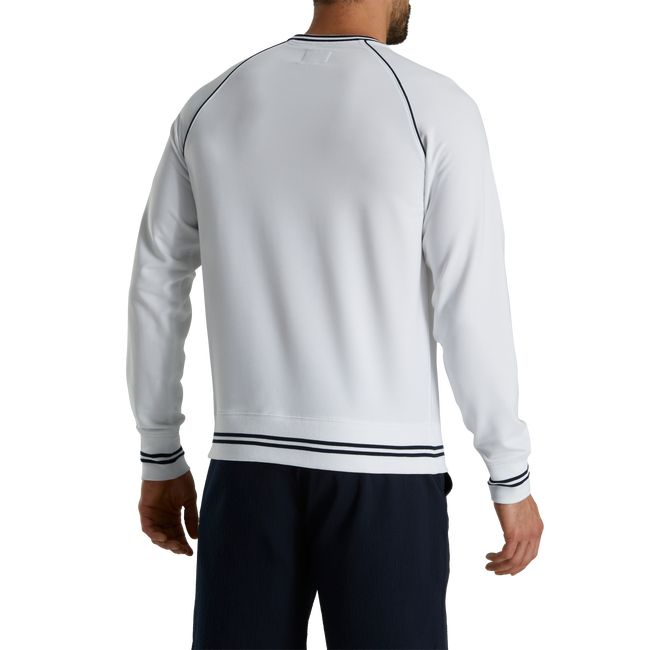 Footjoy French Terry Raglan Crewneck Sweatshirt Herren Weiß | VNAFWDQ-12