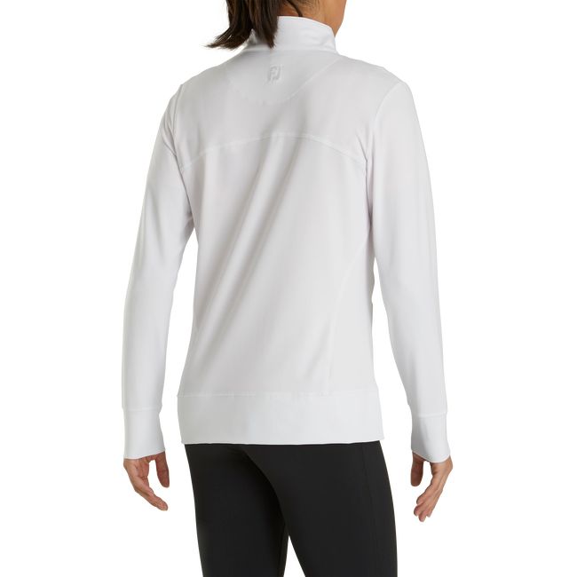 Footjoy Full-Zip Panel Pocket Mid Layer Sweatshirt Damen Weiß | YABCMZD-40