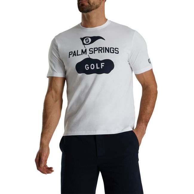 Footjoy Graphic Jersey T-shirts Herren Weiß | AQJNHTV-45