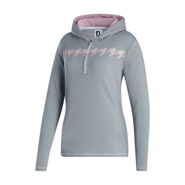 Footjoy Half-Zip Hoodie Damen Grau | PHJXDBM-57