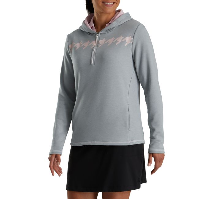 Footjoy Half-Zip Hoodie Damen Grau | PHJXDBM-57