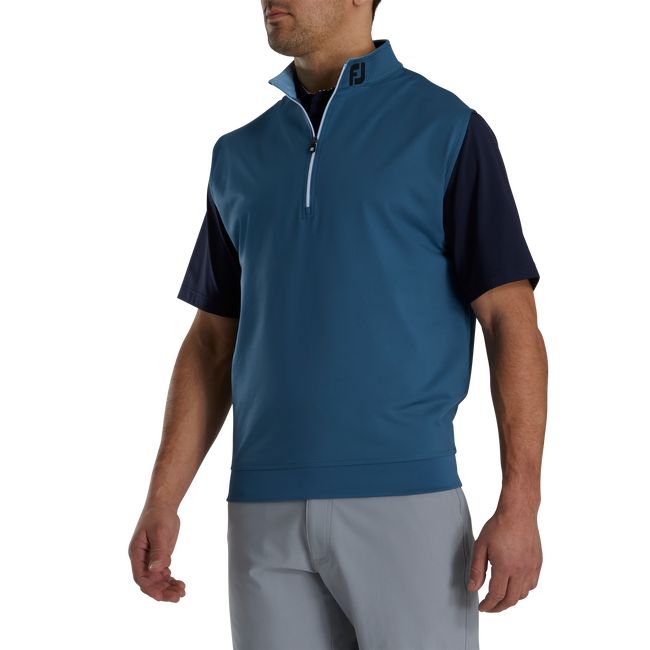 Footjoy Half-Zip Jersey - Fj Tour Collar Weste Herren Schwarz Blau | JBIGXKW-50