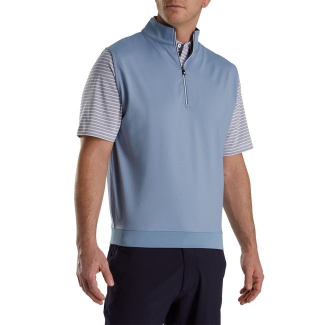 Footjoy Half-Zip Jersey - Fj Tour Logo Weste Herren Azurblau | LWVKEMN-14