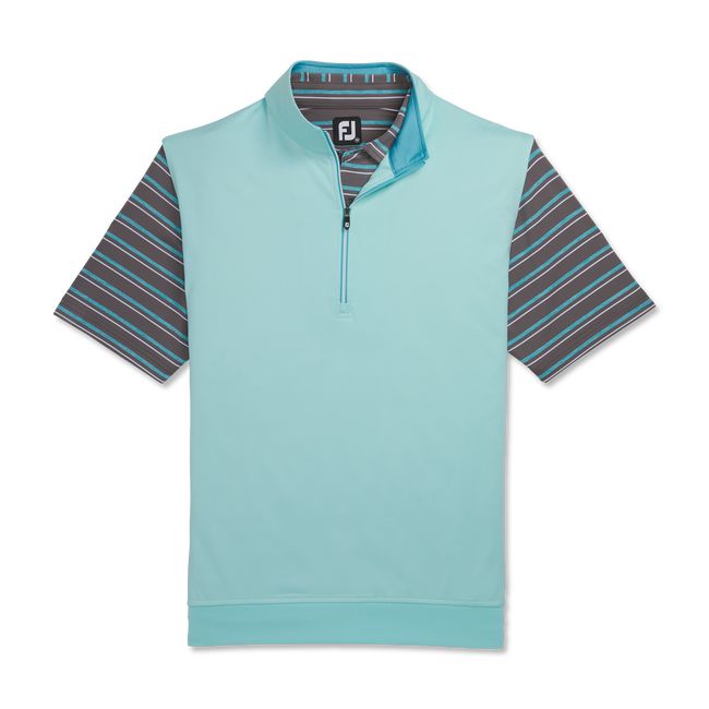 Footjoy Half-Zip Jersey Weste Herren Türkis | TLXJINC-54