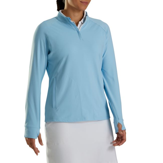 Footjoy Half-Zip Mid-Layer Sweatshirt Damen Blau | WNXSFJR-04