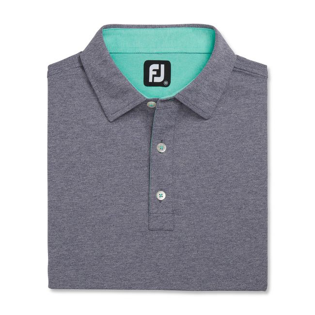 Footjoy Heather Stretch Pique Solid Self Collar Hemd Herren Grau | PJYCXEQ-27