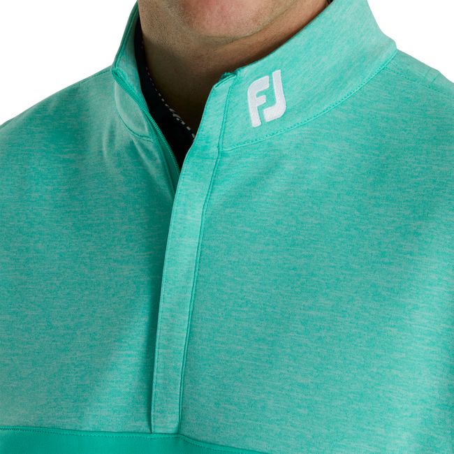 Footjoy Heather Yoke Half-Zip - Fj Tour Logo Weste Herren Grün | LYPOZTC-76