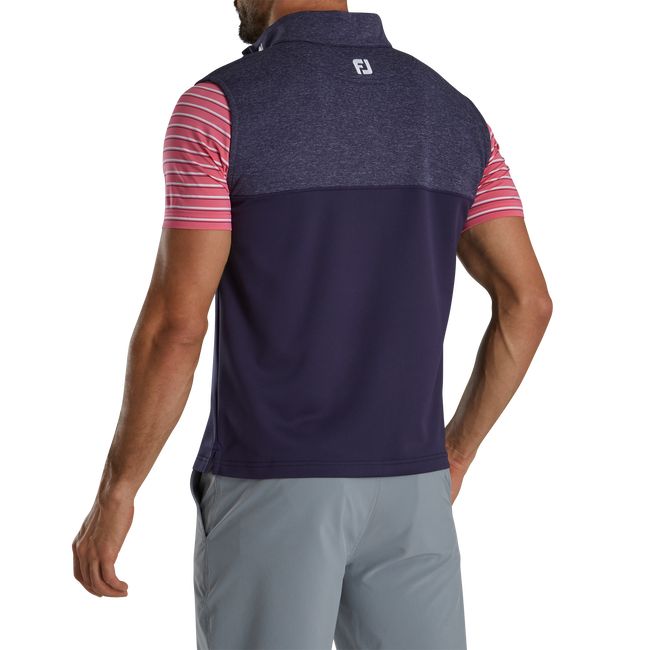 Footjoy Heather Yoke Half-Zip - Fj Tour Collar Weste Herren Navy | YKDUBRQ-16