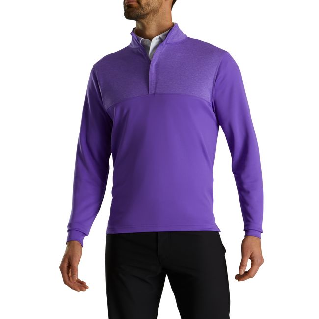 Footjoy Heather Yoke Half-Zip Mid-Layer Sweatshirt Herren Lila | NOCRQLB-59