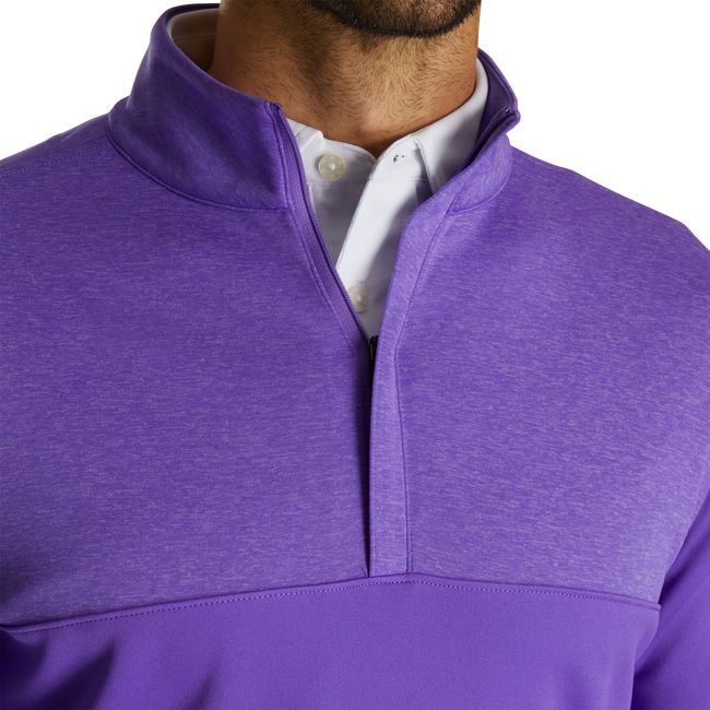 Footjoy Heather Yoke Half-Zip Mid-Layer Sweatshirt Herren Lila | NOCRQLB-59