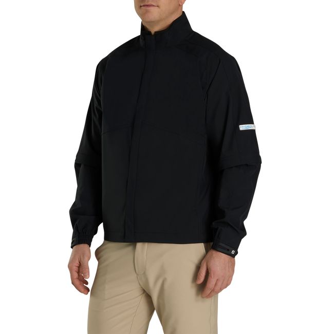 Footjoy HydroLite Zip-Off Sleeves Rain Jacke Herren Schwarz | KXZMVJU-08