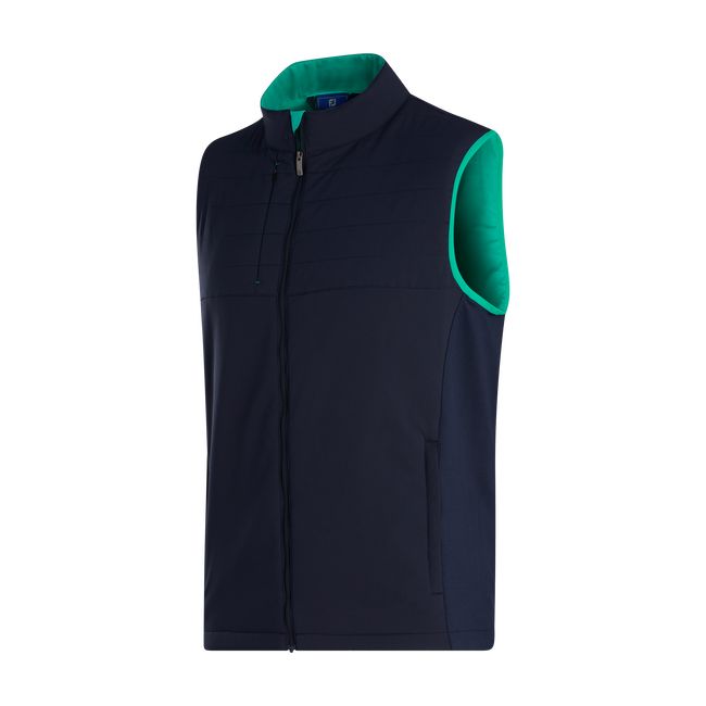 Footjoy Insulated Full-Zip Weste Herren Navy Grün | EAUDNGO-75