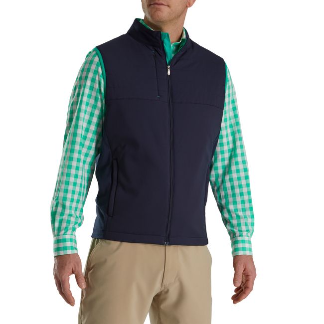 Footjoy Insulated Full-Zip Weste Herren Navy Grün | EAUDNGO-75