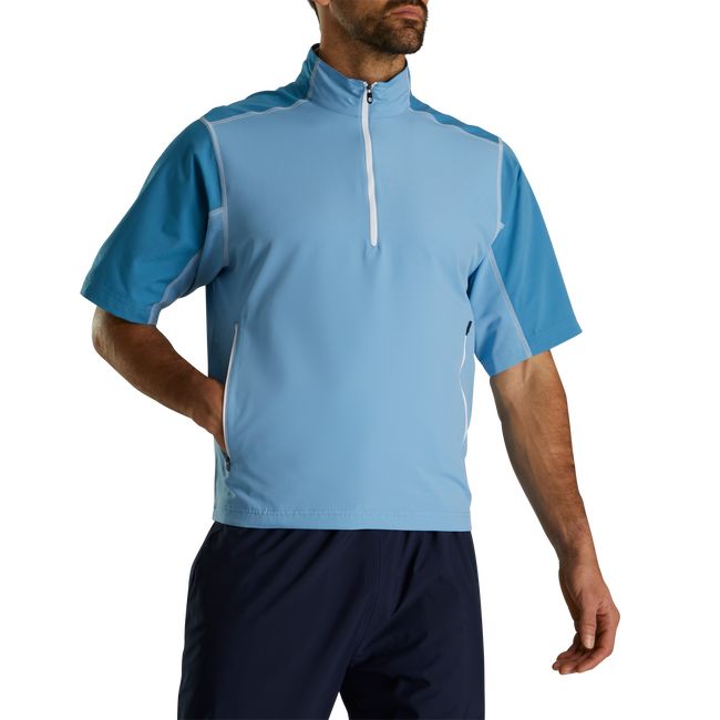 Footjoy Kurzes Sleeve Sport Windshirt Sweatshirt Herren Blau | XACHKPQ-27