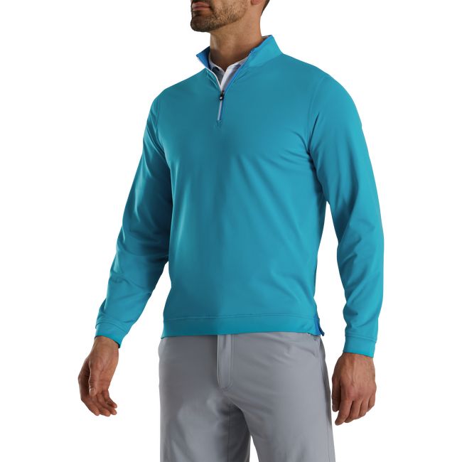 Footjoy Laufschuhe Quarter-Zip Sweatshirt Herren Türkis | DBCVOUP-68