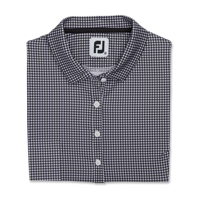 Footjoy Lisle Houndstooth Ärmellose Hemd Damen Schwarz | QXZHPIM-78