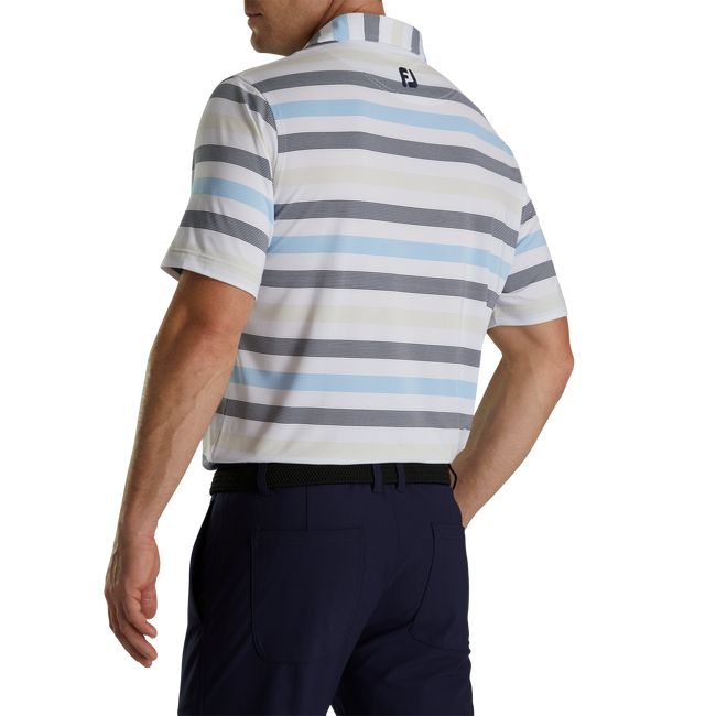 Footjoy Lisle Light Stripe Self Collar Hemd Herren Mehrfarbig | NBRGYCP-83