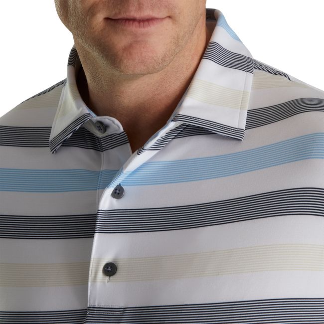 Footjoy Lisle Light Stripe Self Collar Hemd Herren Mehrfarbig | NBRGYCP-83