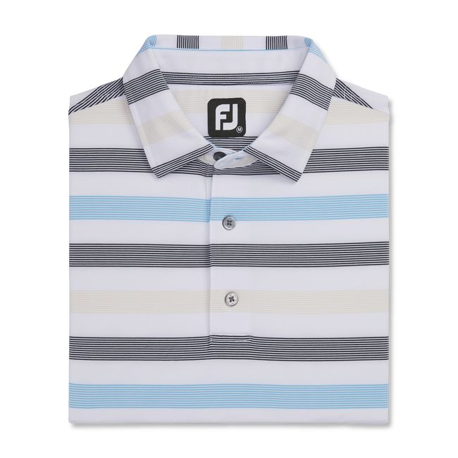 Footjoy Lisle Light Stripe Self Collar Hemd Herren Mehrfarbig | NBRGYCP-83