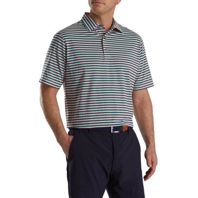 Footjoy Multi Stripe Lisle Self Collar Hemd Herren Mehrfarbig | JYHEZNK-37