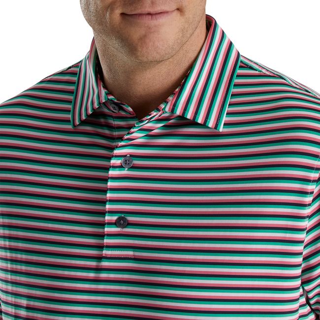 Footjoy Multi Stripe Lisle Self Collar Hemd Herren Mehrfarbig | JYHEZNK-37