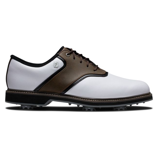 Footjoy Original Stollen Golfschuhe Herren Weiß Braun | QXPYTZL-01