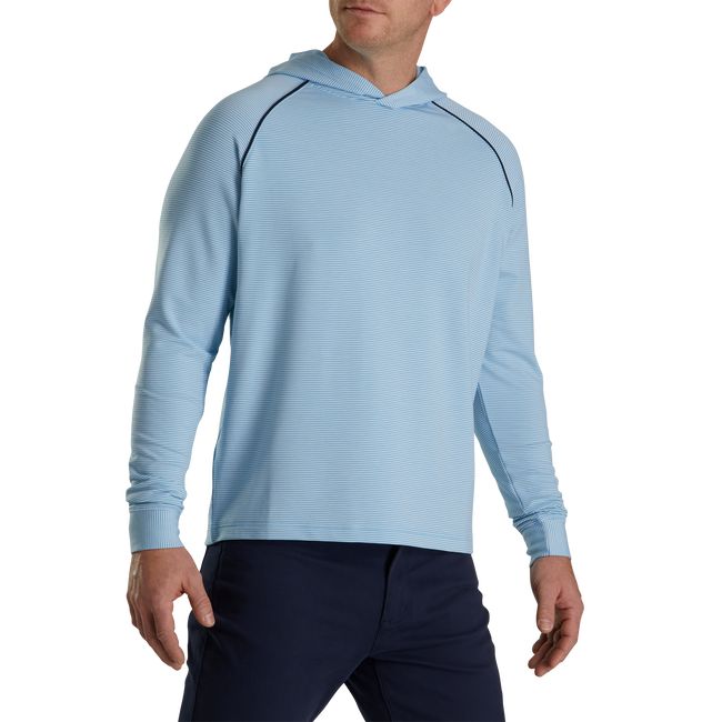 Footjoy Pinstriped Hoodie Herren Blau | YXFHVKS-94