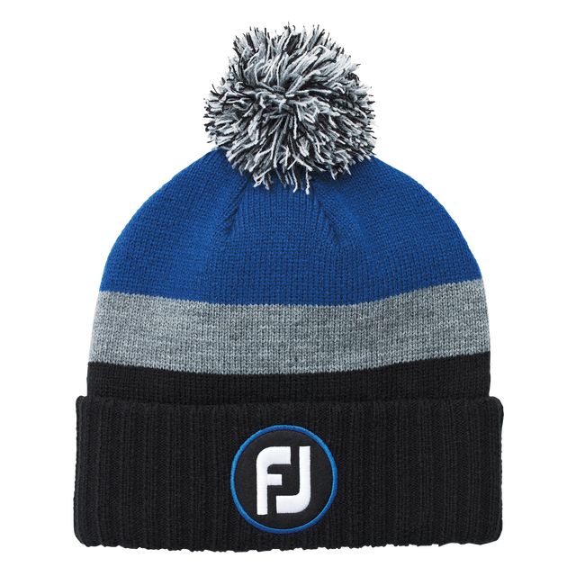 Footjoy Pom Pom Knit Hüte Herren Schwarz Blau | FVDBGZT-50