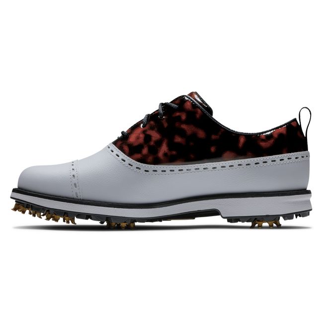 Footjoy Premiere Series - Cap Kappe Stollen Golfschuhe Damen Weiß Schwarz | YNIEGUC-61